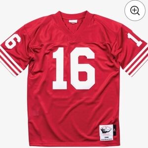 Men's Joe Montana Scarlet San Francisco 49ers Authentic Jersey